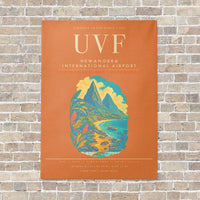 Thumbnail for Hewanorra International Airport UVF - Canvas Framed - Orange