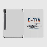 Thumbnail for C-17A Globemaster III design on light gray samsung tablet tablet case