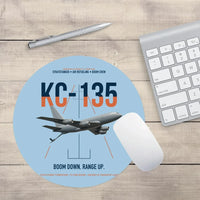 Thumbnail for KC-135 STRATOTANKER design on light blue round mouse pad