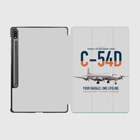 Thumbnail for C-54D Skymaster design on light gray samsung tablet tablet case