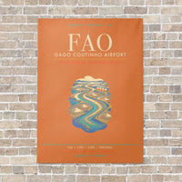 Thumbnail for Gago Coutinho Airport Faro FAO - Canvas Framed - Orange
