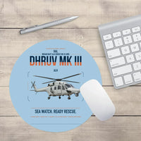 Thumbnail for HAL ALH Dhruv Mk III design on light blue round mouse pad