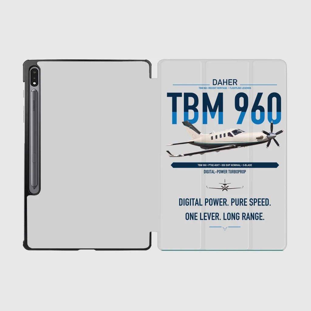 Daher TBM 960 design on light gray samsung tablet tablet case