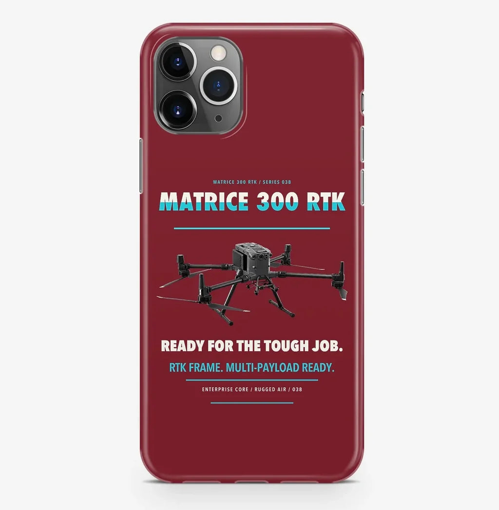 DJI Matrice 300 RTK Case ProMax design on dark red iphone case promax