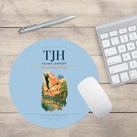 Thumbnail for Tajima Airport (TJH) design on light blue round mouse pad