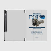 Thumbnail for TRENT 900 design on light gray samsung tablet tablet case