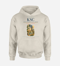 Thumbnail for Košice International Airport (KSC) design on khaki hoodie single-side print