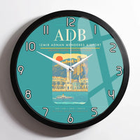 Thumbnail for Izmir Adnan Menderes Airport ADB Wall-Clock Framed - Turquoise