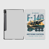 Thumbnail for F-14D Tomcat design on light gray samsung tablet tablet case