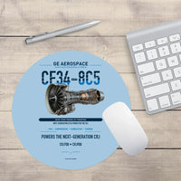 Thumbnail for CF34-8C5 design on light blue round mouse pad