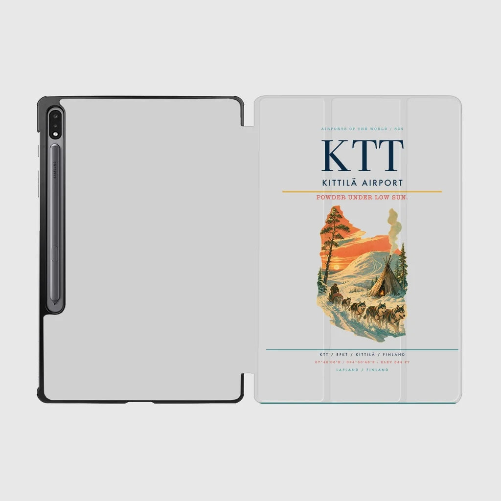 Kittilä Airport (KTT) design on light gray samsung tablet tablet case