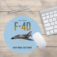 Thumbnail for F-4D Phantom II design on light blue round mouse pad
