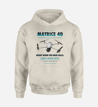 Thumbnail for DJI Matrice 4D design on khaki hoodie single side