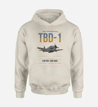 Thumbnail for TBD-1 Devastator design on khaki double-side hoodie, single-side print