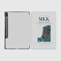 Thumbnail for Molokai Airport (MKK) design on light gray samsung tablet tablet case