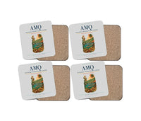 Thumbnail for Pattimura International Airport (AMQ) design on light gray 4 pieces set coaster