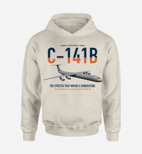 Thumbnail for C-141B Starlifter design on khaki double-side hoodie, single-side print