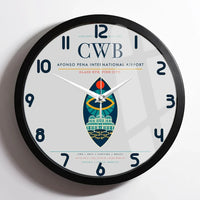 Thumbnail for Afonso Pena International Airport (CWB) design on light gray framed wall clock