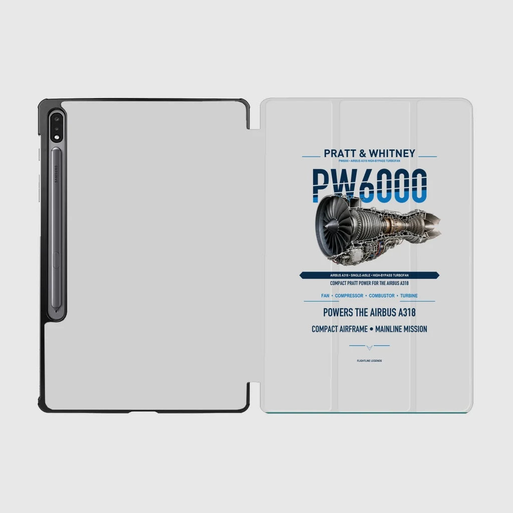 PW6000 design on light gray samsung tablet tablet case