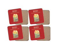 Thumbnail for George Best Belfast City Airport BHD Coaster 4-Pieces-Set - Red