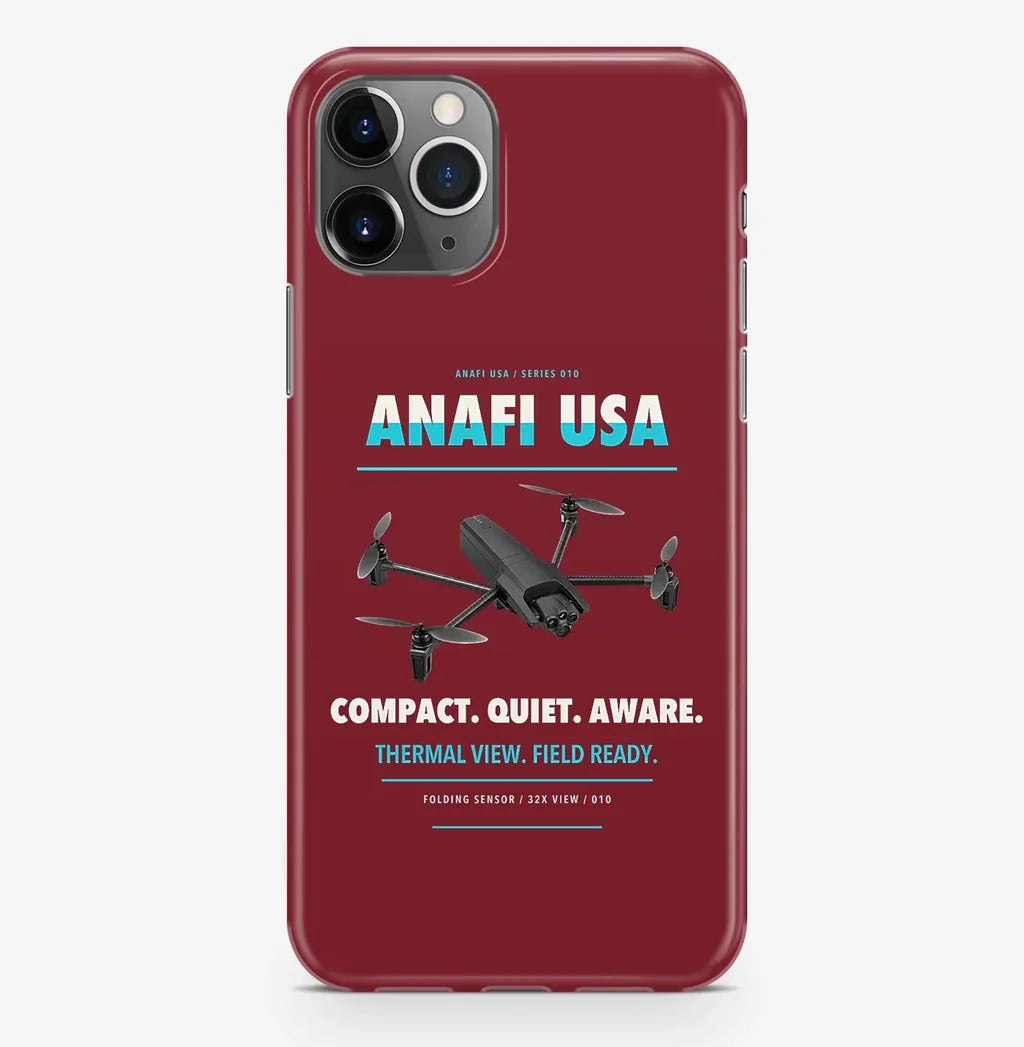 Parrot ANAFI USA Case ProMax design on dark red iphone case promax