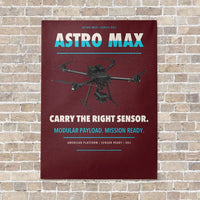 Thumbnail for Freefly Astro Max vertical canvas print - no frame - dark red background