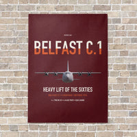 Thumbnail for Short Belfast C.1 vertical canvas print - no frame - dark red background