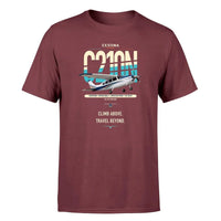 Thumbnail for Cessna T210N Centurion design on dark red t-shirt, single-side print