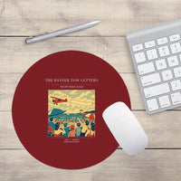 Thumbnail for VINTAGE G4472 - The Banner Tow Letters - Designed Mouse Pads design on darkred round