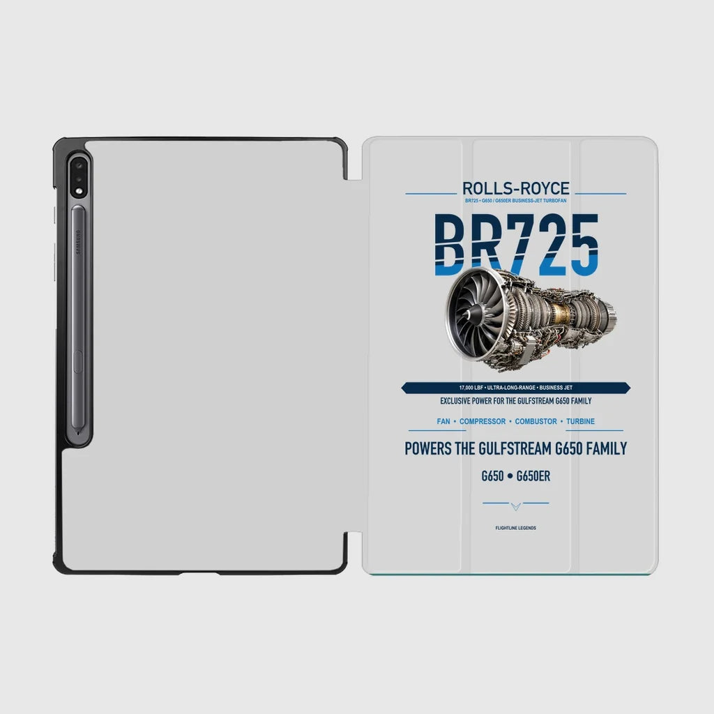 BR725 design on light gray samsung tablet tablet case