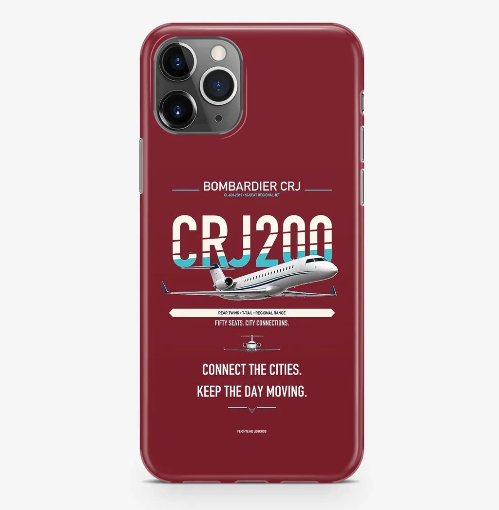 CRJ200 Case ProMax design on dark red iphone case promax