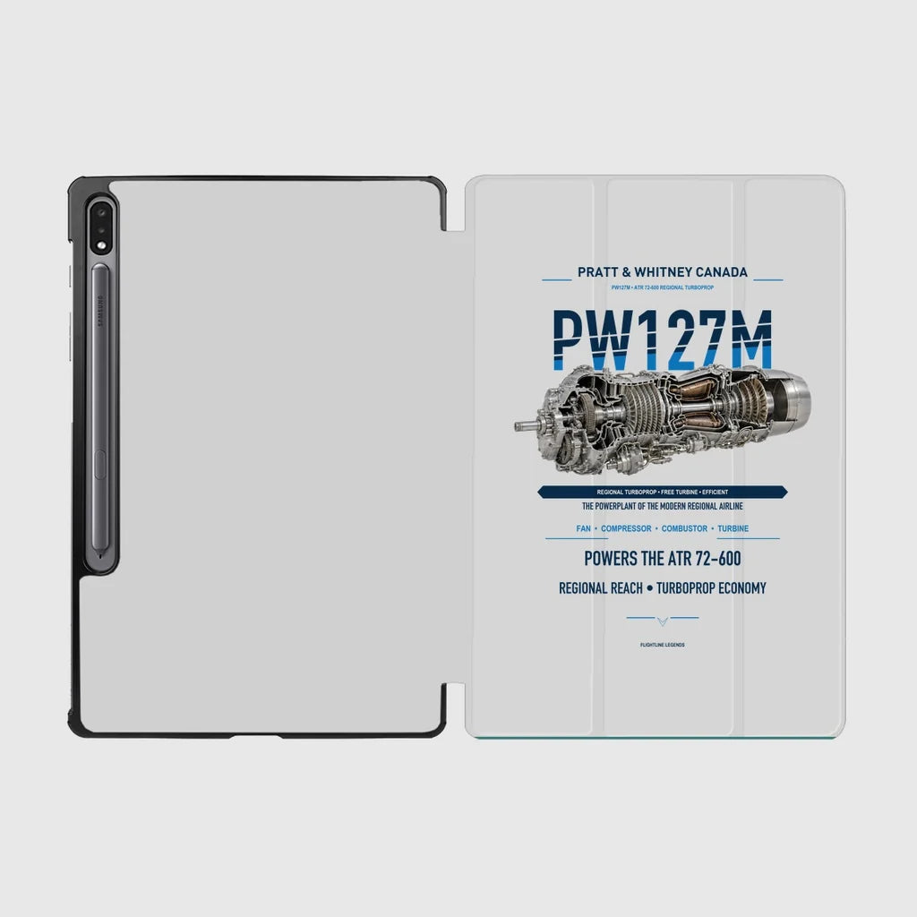 PW127M design on light gray samsung tablet tablet case