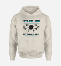 Thumbnail for DJI FlyCart 100 design on khaki hoodie single side