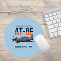 Thumbnail for AT-6E Wolverine Light Attack design on light blue round mouse pad