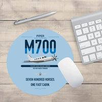 Thumbnail for Piper M700 Fury design on light blue round mouse pad