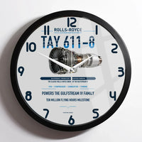 Thumbnail for TAY 611-8 design on light gray framed wall clock