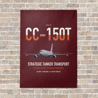 Thumbnail for Airbus CC-150T Polaris vertical canvas print - no frame - dark red background
