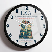 Thumbnail for Lhasa Gonggar International Airport (LXA) design on light gray framed wall clock