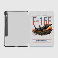 Thumbnail for F-15E Strike Eagle design on light gray samsung tablet tablet case