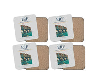 Thumbnail for Erfurt-Weimar Airport (ERF) design on light gray 4 pieces set coaster