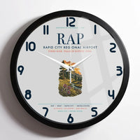 Thumbnail for Rapid City Regional Airport (RAP) design on light gray framed wall clock