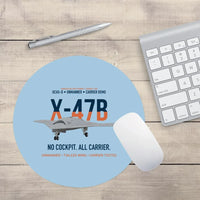 Thumbnail for X-47B UCAS-D Carrier Wing Without a Cockpit design on light blue round mouse pad