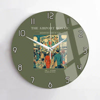 Thumbnail for VINTAGE G4132 - The Airport Mosaic - Designed Wall Clocks design on greenarmy no-frame