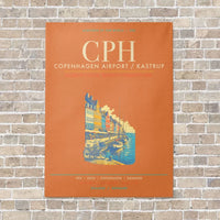 Thumbnail for Copenhagen Airport Kastrup CPH - Canvas Framed - Orange