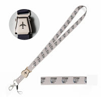 Thumbnail for Boeing 737+Text & CFM LEAP-1 Engine seat belt lanyard - light gray