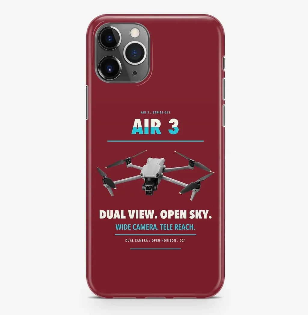 DJI Air 3 Case ProMax design on dark red iphone case promax
