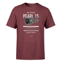 Thumbnail for PEARL 15 design on dark red single side