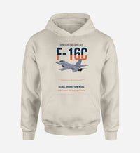 Thumbnail for F-16C FIGHTING FALCON design on khaki hoodie single side