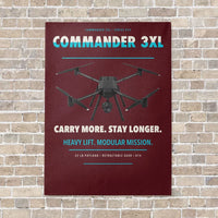 Thumbnail for Draganfly Commander 3XL vertical canvas print - no frame - dark red background