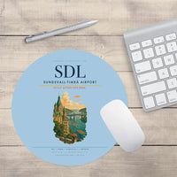 Thumbnail for Sundsvall-Timrå Airport (SDL) design on light blue round mouse pad
